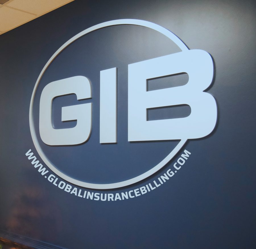 global insurance billing wall sign